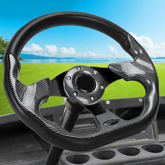 Golf Cart Steering Wheel or Adapter Hub for Golf Cart Club Car DS and Club Car Precedent EZGO Yamaha Golf Carts (Not Universal Adapter&Check Variations Below)