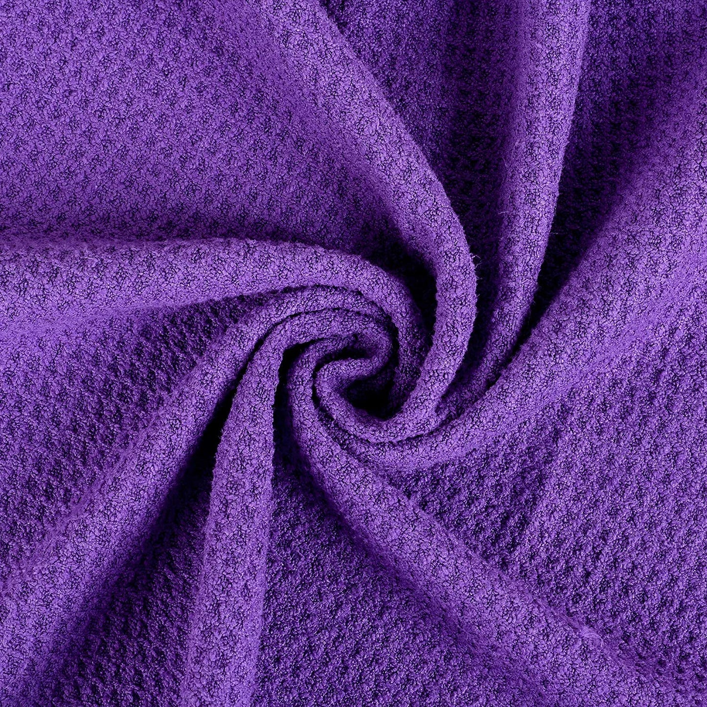 Tri-Fold Golf Towel | Premium Microfiber Fabric | Waffle Pattern | with Heavy Duty Carabiner Clip | Purple Golf Towel for Men and Women | 16”X21” (Purple)