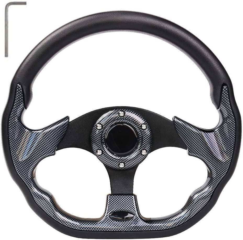 Golf Cart Steering Wheel or Adapter Hub for Golf Cart Club Car DS and Club Car Precedent EZGO Yamaha Golf Carts (Not Universal Adapter&Check Variations Below)