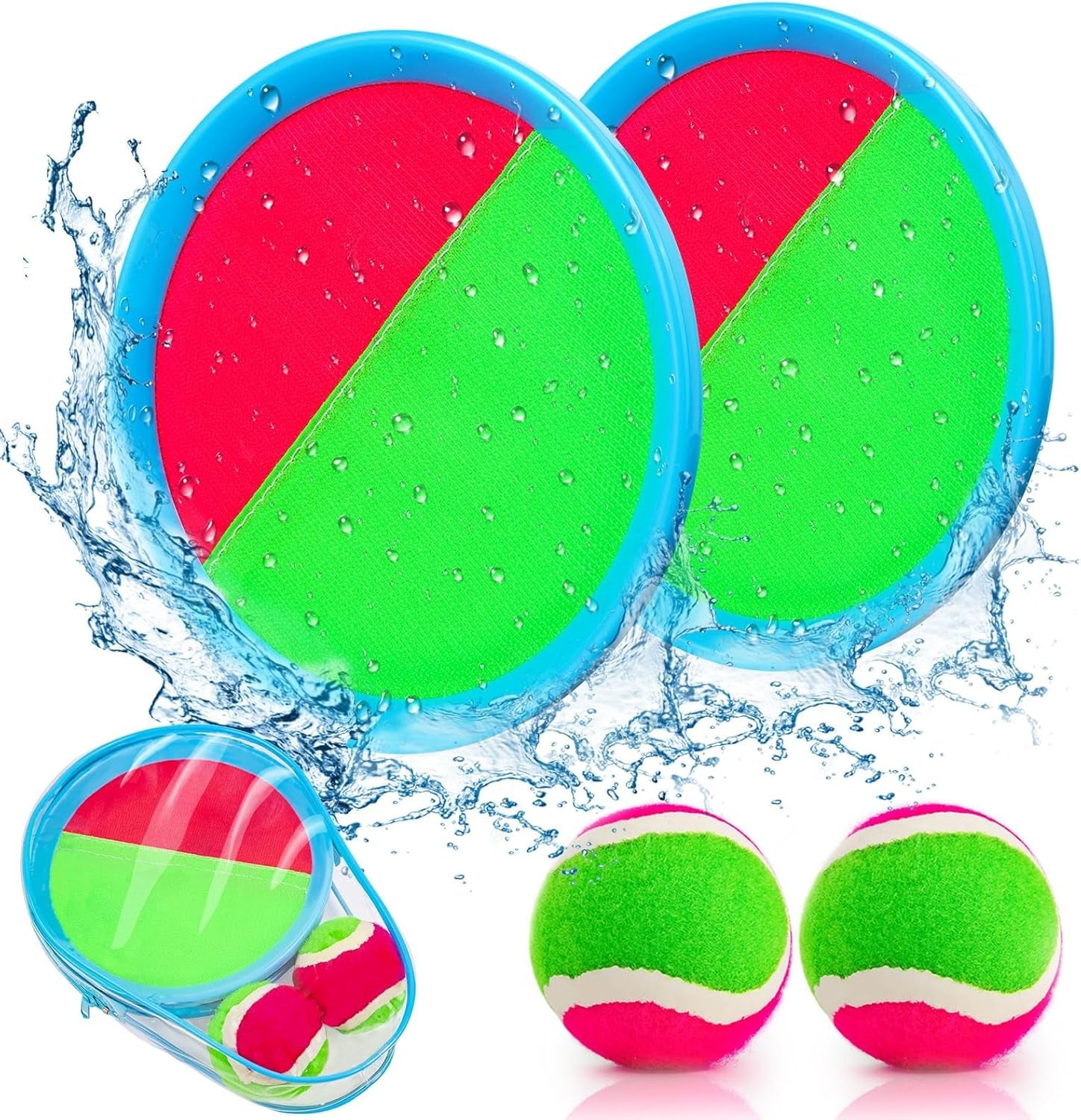 Toddler Toys Toss and Catch Ball Set Valentines Day Gifts for Kids Toddler, Toys for 3 4 5 6 7 8 Year Old Boys Girls Birthday Gift, Yard Outdoor Games for Kid Ages 4-8 8-12 Beach Pool