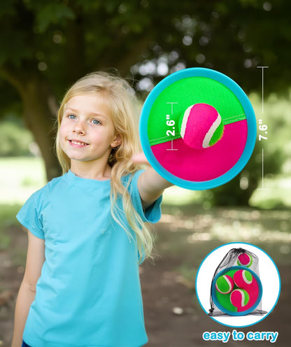 Toddler Toys Toss and Catch Ball Set Valentines Day Gifts for Kids Toddler, Toys for 3 4 5 6 7 8 Year Old Boys Girls Birthday Gift, Yard Outdoor Games for Kid Ages 4-8 8-12 Beach Pool