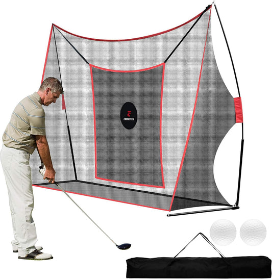 Golf Hitting Net Heavy Duty Golf Practice Net for Backyard Driving Golf Net with High Impact Chipping Hitting Target Golf Driving Practice Net Include Carry Bag Golf Balls for Indoor Outdoor