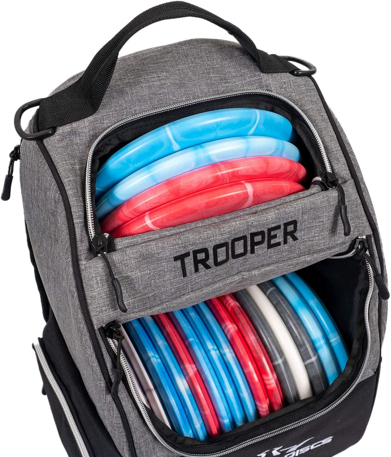 Trooper Disc Golf Backpack | Frisbee Disc Golf Bag with 18+ Disc Capacity | Introductory Disc Golf Backpack | Lightweight and Durable