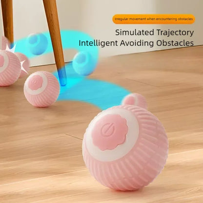 Automatic Electric Cat Ball Toy Interactive Rolling Smart Self-Moving Kitten Plaything for Indoor Cats Training and Fun