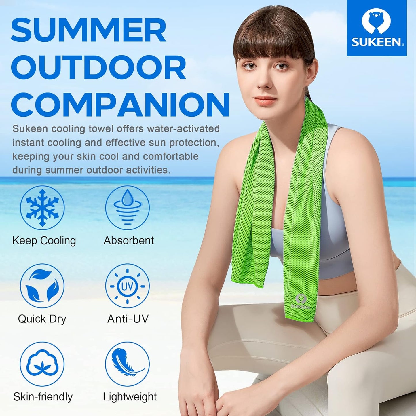 4 Pack Cooling Towels (40"X12"), Cooling Neck Wraps, Ice Towel, Soft Breathable Chilly Towel,Microfiber Towel for Yoga,Sport,Running,Gym,Workout,Camping,Fitness,Workout & More Activities