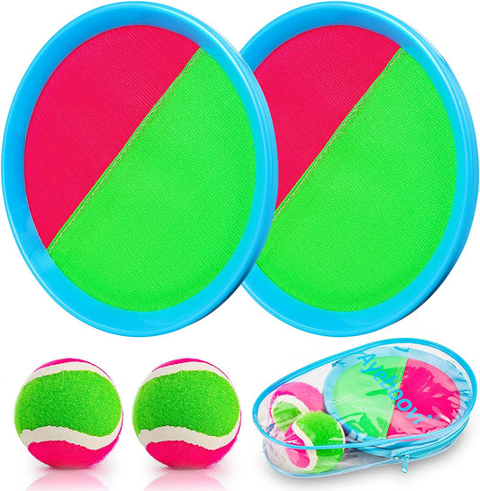 Toss and Catch Game Outdoor Toys for Kids Yard Beach Camping Toys Boys Ages 3 4 5 6 7 8 9 10 Year Olds Gifts (2 Paddles 2 Balls)