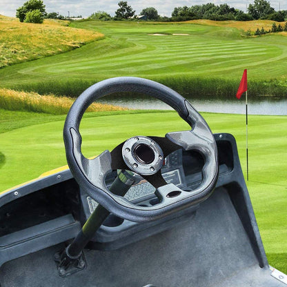 Golf Cart Steering Wheel or Adapter Hub for Golf Cart Club Car DS and Club Car Precedent EZGO Yamaha Golf Carts (Not Universal Adapter&Check Variations Below)